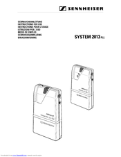 SENNHEISER SK 2013 Instructions For Use Manual