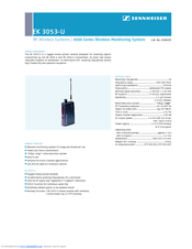 SENNHEISER EK 3053-U Product Sheet