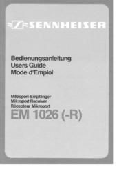 SENNHEISER EM 1026-R Manual