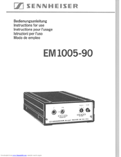 SENNHEISER EM 1005-90 Manual