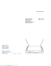 Sennheiser EM 1031-V Manual