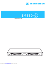 SENNHEISER EM 550 G2 Instructions For Use Manual
