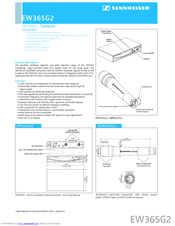 SENNHEISER EW 365 G2 Operating Instructions