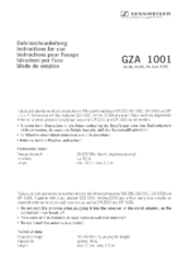 Sennheiser GZA 1001 Manual