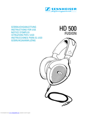 SENNHEISER Hd 500 Instructions For Use Manual
