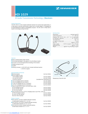 SENNHEISER HDI 1029 - Datasheet