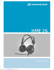 SENNHEISER HME 26-K Instruction Manual