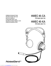 SENNHEISER HMEC 45-CA NoiseGard Instructions For Use Manual