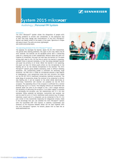 SENNHEISER SYSTEM 2015 MIKROPORT - Specifications
