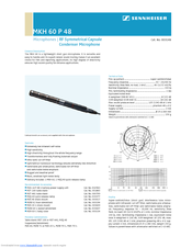 SENNHEISER MKH 60 P 48 Product Sheet