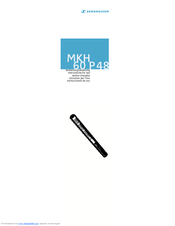 SENNHEISER MKH 60 P 48 Instructions For Use Manual