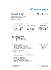 Sennheiser MZA 10 Instructions For Use