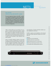 SENNHEISER NET 1 Product Sheet