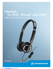SENNHEISER PX 200-IIi Datasheet