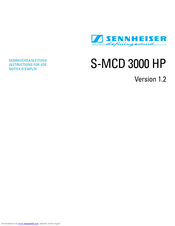 SENNHEISER S-MCD 3000 HP - V1.2 Instructions For Use Manual