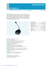 SENNHEISER SDC 8000 ID Product Sheet