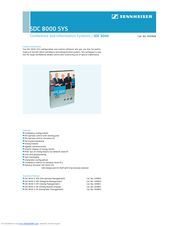 SENNHEISER SDC 8000 SYS General Description