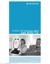 SENNHEISER SET 830 TV - 07-08 Instruction Manual