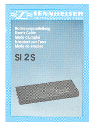 SENNHEISER SI 2 S Manual