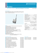 Sennheiser SK 5012 Manuals | ManualsLib
