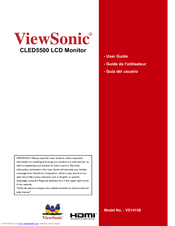 VIEWSONIC CLED5500 User Manual