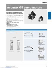 OMRON ACCURAX G5 SERVO MOTORS System Configuration Manual
