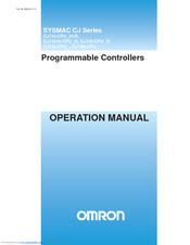 OMRON CJ1M-CPU series Operation Manual