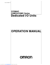 OMRON CQM1H - 08-2005 Operation Manual