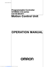 OMRON CS1W-MCH71 - Manual