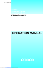 OMRON CX-MOTION-MCH Operation Manual