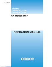 OMRON CX-MOTION-MCH Operation Manual