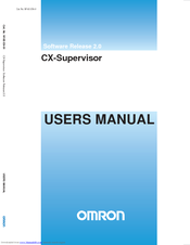 OMRON CX-SUPERVISOR - V2.0 User Manual