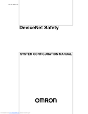OMRON DEVICENET SAFETY - SYSTEM CONFIGURATION 07-2009 System Configuration Manual