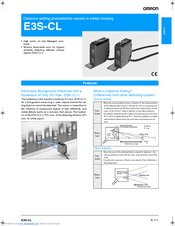 OMRON E3S-CL1 Datasheet