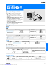 OMRON E8MS-N0 Datasheet