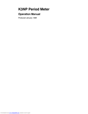 OMRON K3NP - 1998 Operation Manual