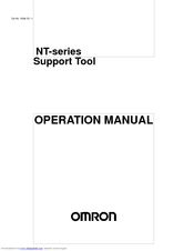 OMRON NT - SUPPORT TOOL 07-1995 Operation Manual