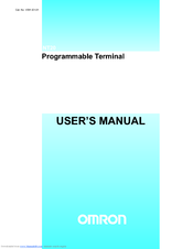 OMRON NT20 User Manual