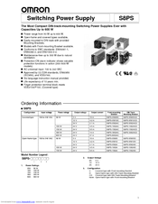 OMRON S8PS Series Product Manual