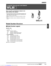 OMRON WLMH2-LDK13A Datasheet
