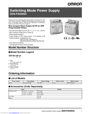 OMRON ZEN-PA03024 Datasheet