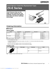 OMRON ZX-E Series Datasheet