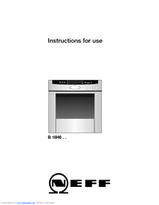 NEFF B16H6N0 Instructions For Use Manual