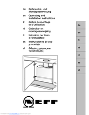 NEFF D4962X0 Operating And Installation Instructions