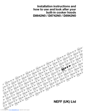 NEFF D8942N0 Installation Instructions Manual
