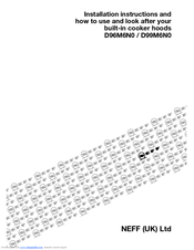 NEFF D99M6N0 Installation Instructions Manual