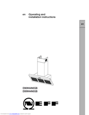 NEFF D96W44N0GB Operating And Installation Instructions