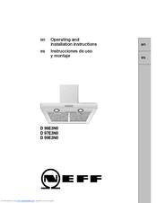NEFF D96E3N0 Operating And Installation Instructions