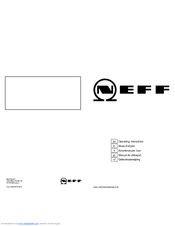 NEFF N11K30N0 Operating Instructions Manual