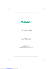 ASROCK 775DUAL-VSTA - VERSION 1.2 User Manual